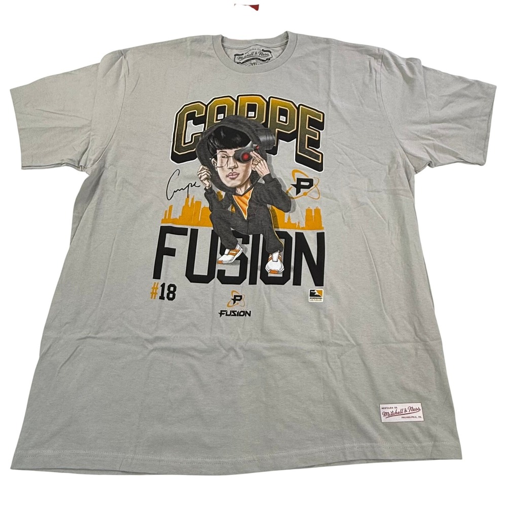 Mitchell & Ness Philadelphia Fusion Carpe 18 Overwatch League Gray Shirt XXL NEW